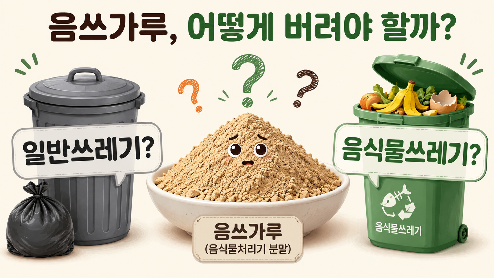 음식물처리기 가루 처리 후 부산물 배출기준 확인 방법