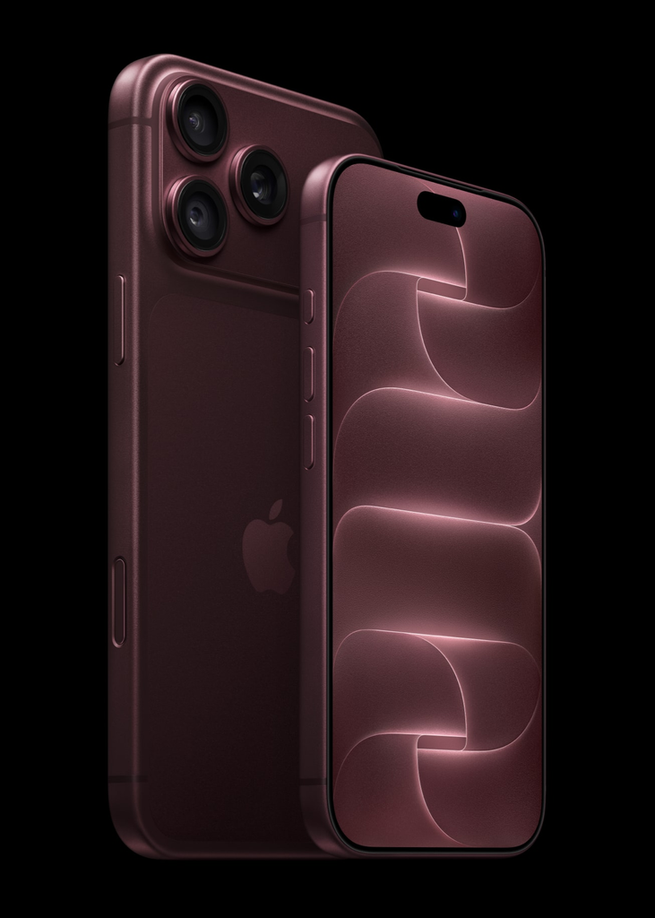 Apple 공식 iPhone 18 Pro 라인업 버건디 제품 이미지